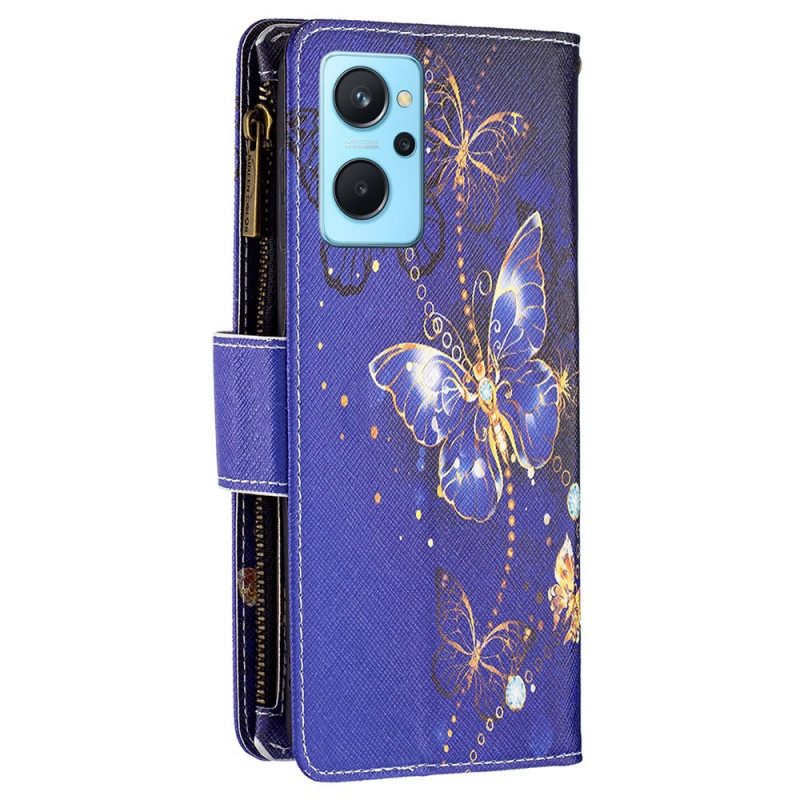 Κάλυμμα Realme 9i Πεταλούδες Στο Νυχτερινό Πορτοφόλι