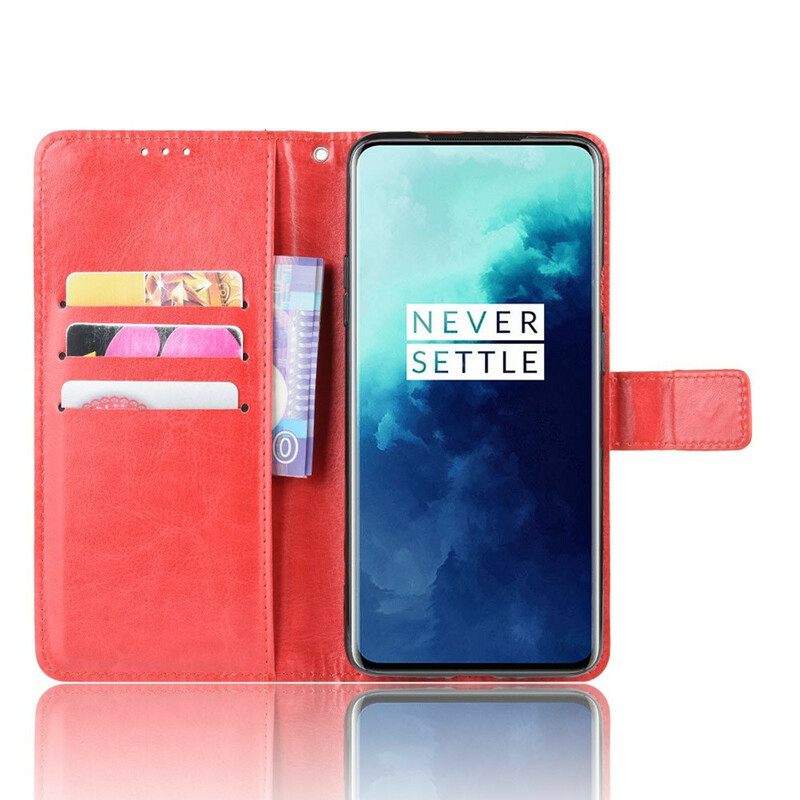 Κάλυμμα OnePlus 7T Pro Λαμπερό Ψεύτικο Δέρμα