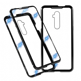 Θήκη OnePlus 7T Pro Μεταλλικές Άκρες Και Σκληρυμένο Γυαλί