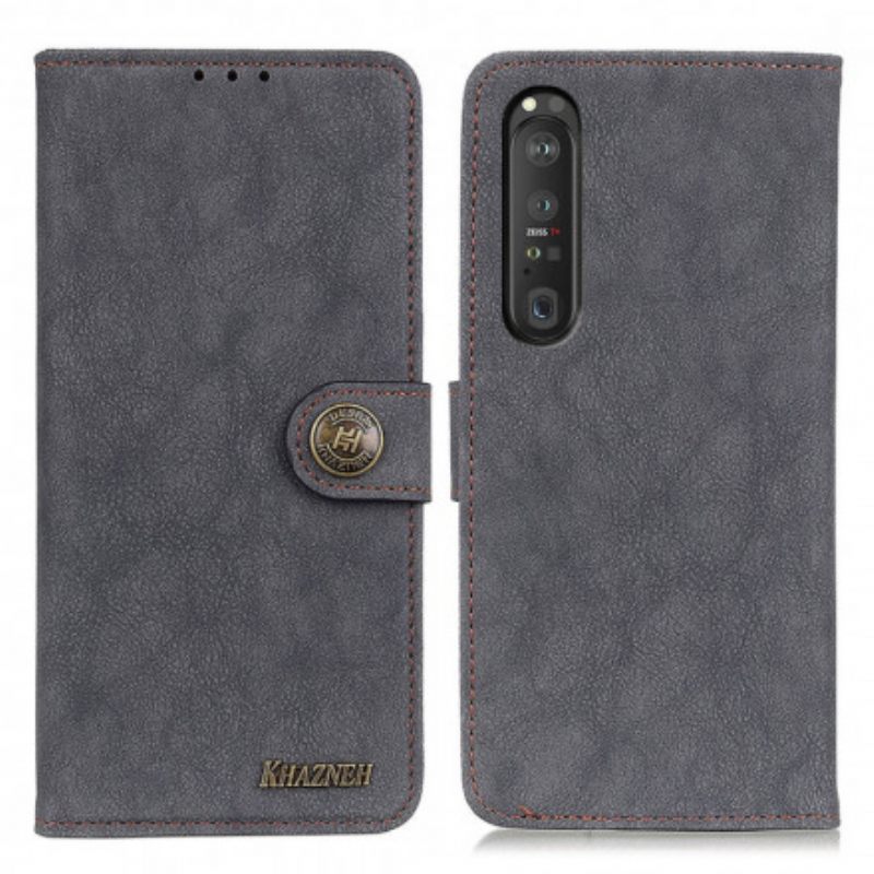 Κάλυμμα Sony Xperia 1 III Khazneh Retro Split Faux Leather