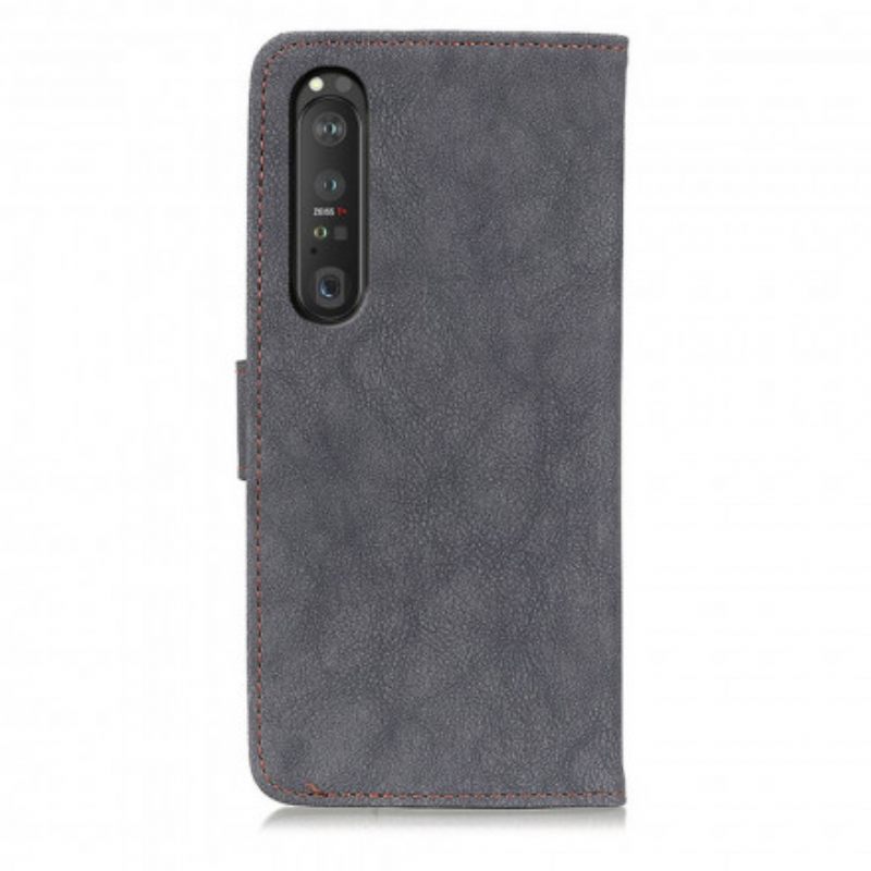 Κάλυμμα Sony Xperia 1 III Khazneh Retro Split Faux Leather