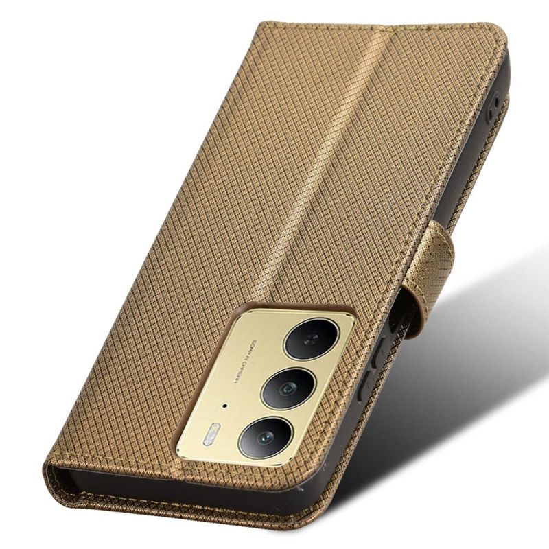 Δερματινη Θηκη Realme 14x 5g Ραφή Με Λουράκι