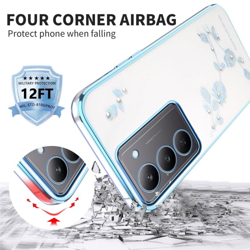 Κάλυμμα Realme 14x 5g Διακόσμηση Με Λουλούδια Και Στρας Kadem