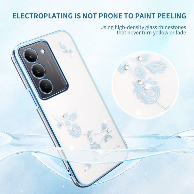 Κάλυμμα Realme 14x 5g Διακόσμηση Με Λουλούδια Και Στρας Kadem