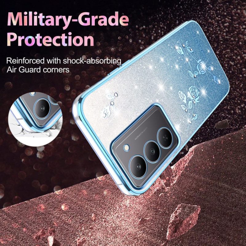 Κάλυμμα Realme 14x 5g Λουλούδια Και Στρας Kadem