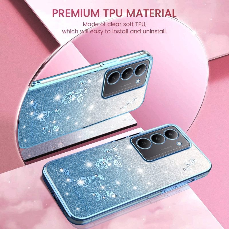 Κάλυμμα Realme 14x 5g Λουλούδια Και Στρας Kadem