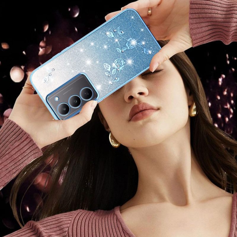 Κάλυμμα Realme 14x 5g Λουλούδια Και Στρας Kadem