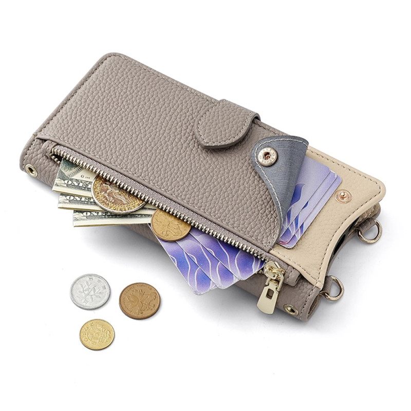 Θηκη Κινητου Realme 14x 5g Δίχρωμο Πορτοφόλι Με Αλυσίδα