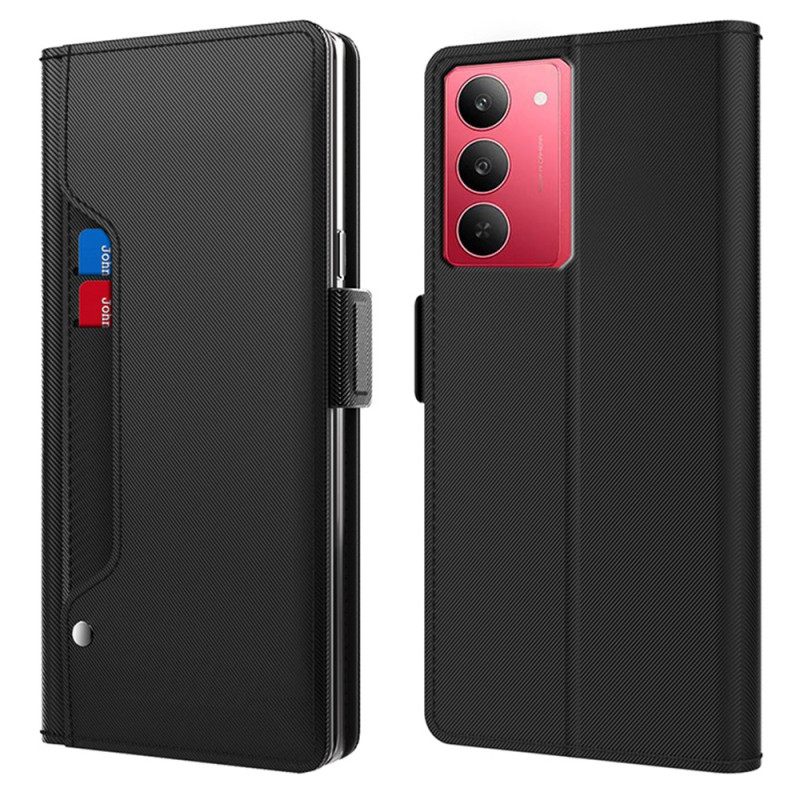 Θηκη Κινητου Realme 14x 5g Καθρέφτης Και Αφαιρούμενη Θήκη Καρτών