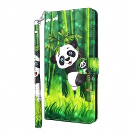 δερματινη θηκη Poco X4 Pro 5G με κορδονι Panda Με Λουράκι