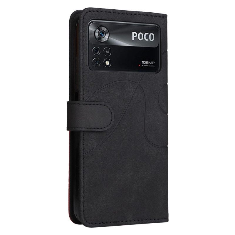 Κάλυμμα Poco X4 Pro 5G με κορδονι Δίχρωμο Με Λουράκι