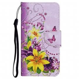 Κάλυμμα Poco X4 Pro 5G με κορδονι Floral Strappy Fantasy