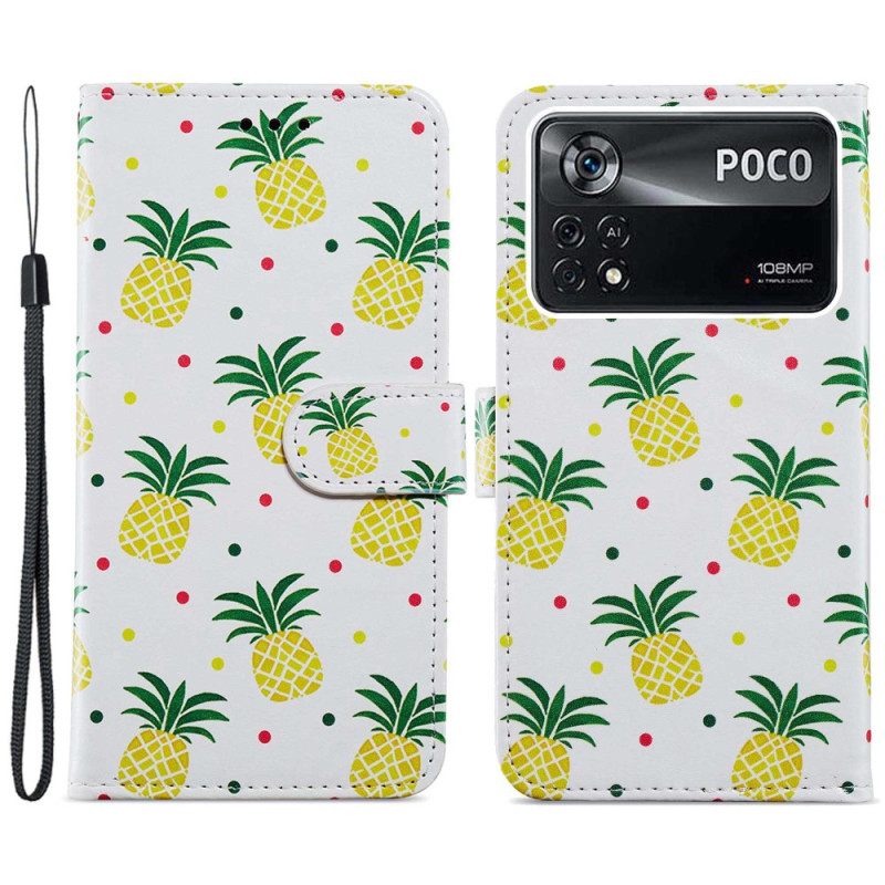 Κάλυμμα Poco X4 Pro 5G με κορδονι Λουράκι Ανανά