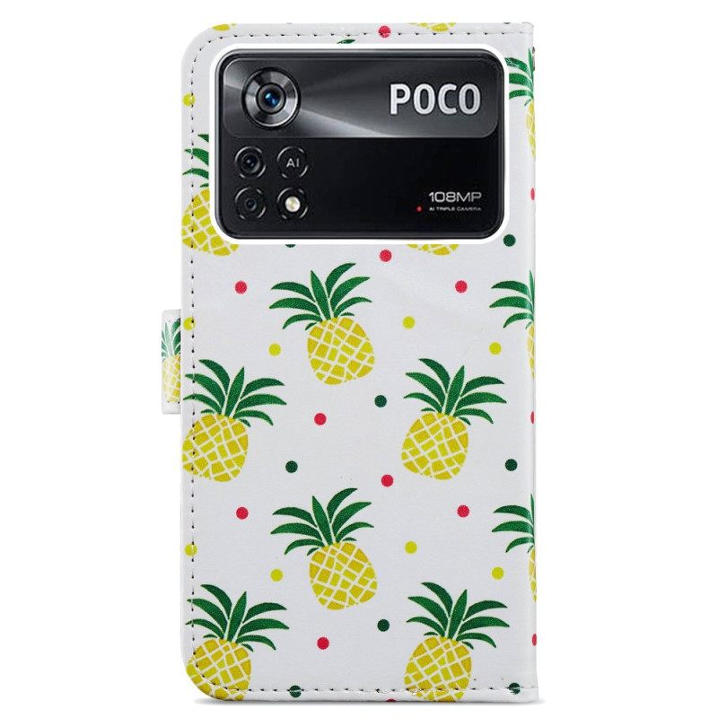 Κάλυμμα Poco X4 Pro 5G με κορδονι Λουράκι Ανανά