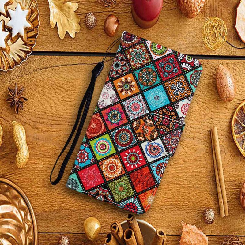Κάλυμμα Poco X4 Pro 5G με κορδονι Strappy Patchwork