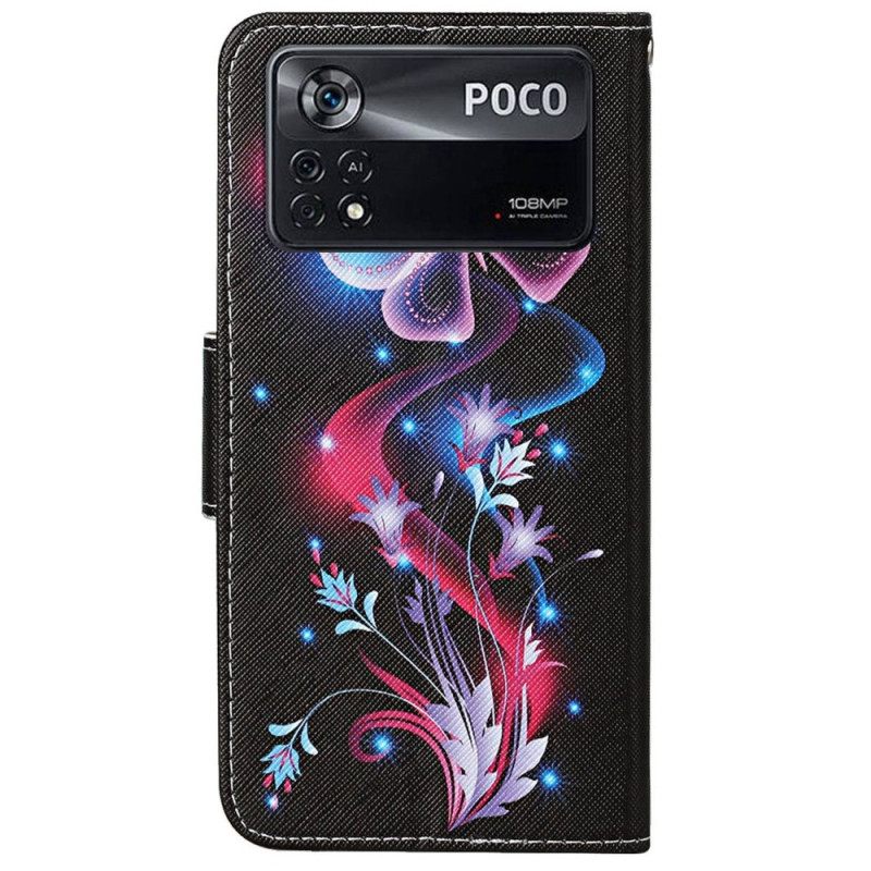 Κάλυμμα Poco X4 Pro 5G με κορδονι Χορός Των Strappy Butterflies