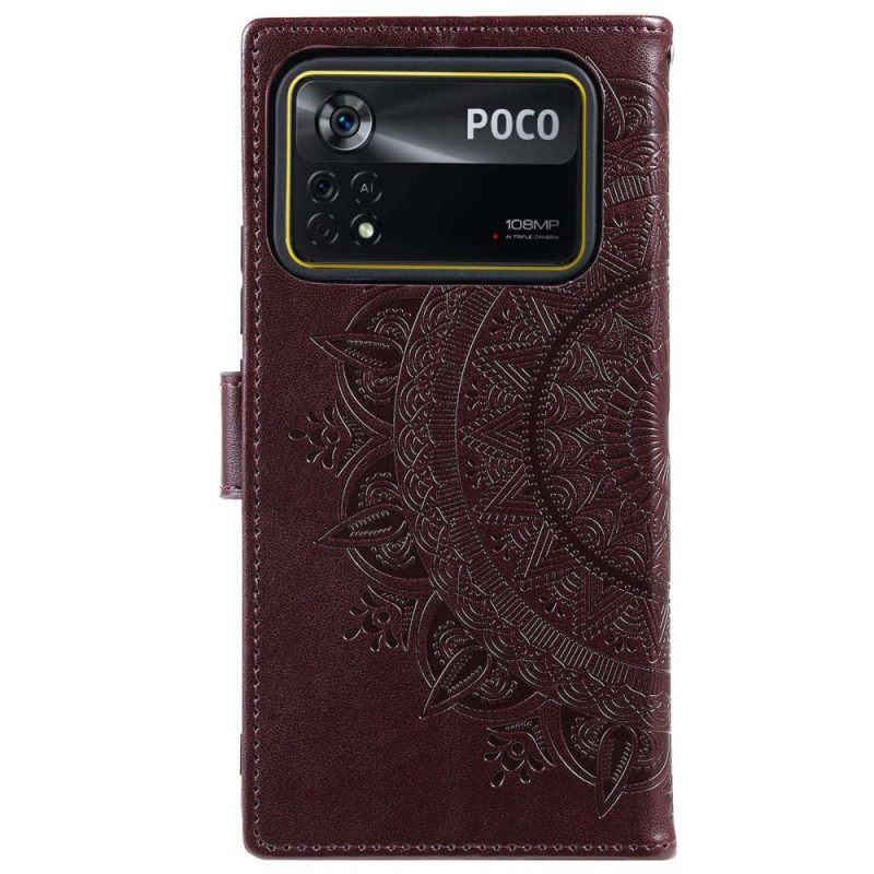 Κάλυμμα Poco X4 Pro 5G Sun Mandala Με Κορδόνι