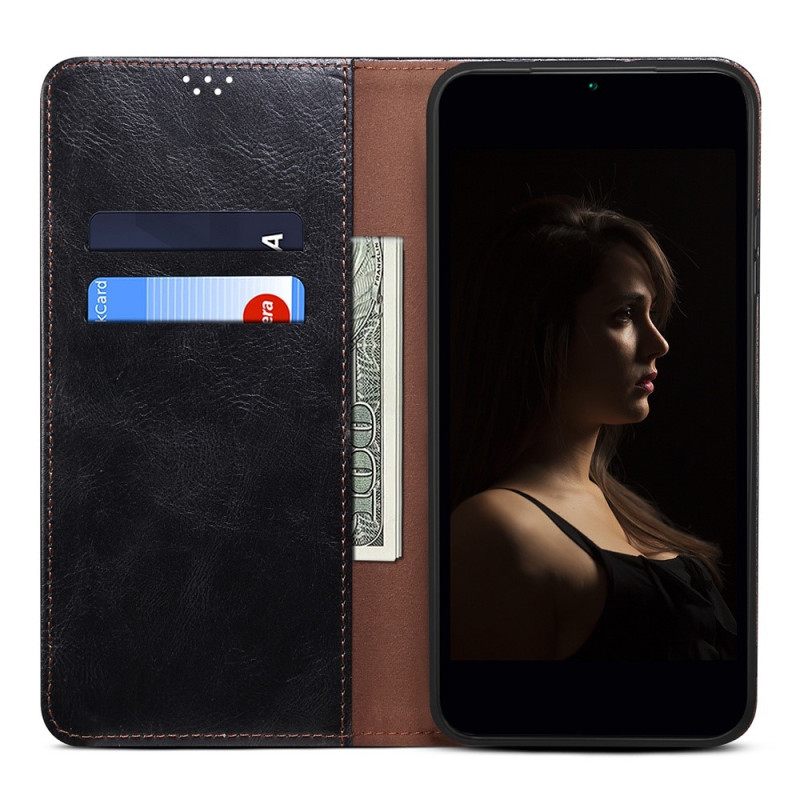 θηκη κινητου Poco X4 Pro 5G Θήκη Flip Κερωμένο Συνθετικό Δέρμα
