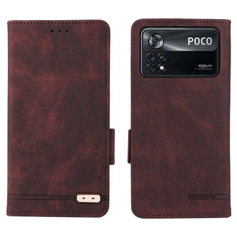 θηκη κινητου Poco X4 Pro 5G Θήκη Flip Κομψό Δερμάτινο Εφέ