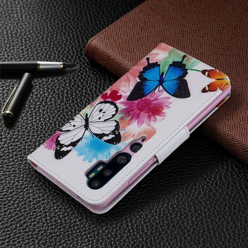 Κάλυμμα Xiaomi Mi Note 10 / 10 Pro Ζωγραφισμένες Πεταλούδες Και Λουλούδια