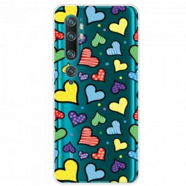 Θήκη Xiaomi Mi Note 10 / 10 Pro Πολύχρωμες Καρδιές