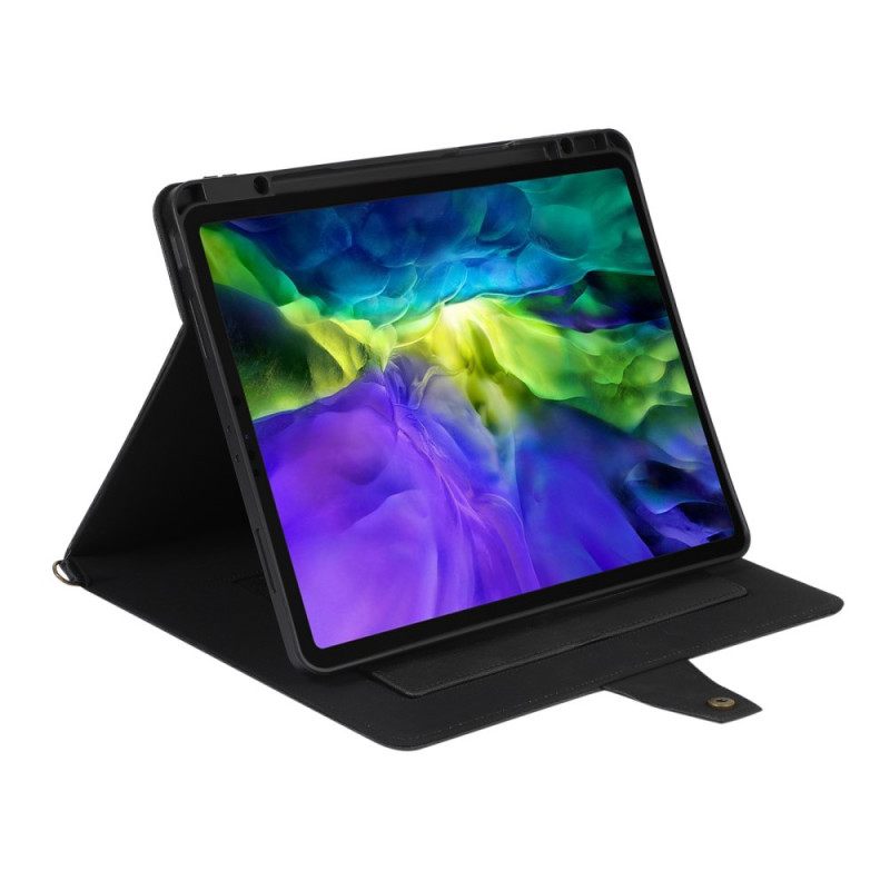 Κάλυμμα iPad Pro 12.9" (2021) (2020) (2018) Λουράκι Ώμου Rfid Leather Effect