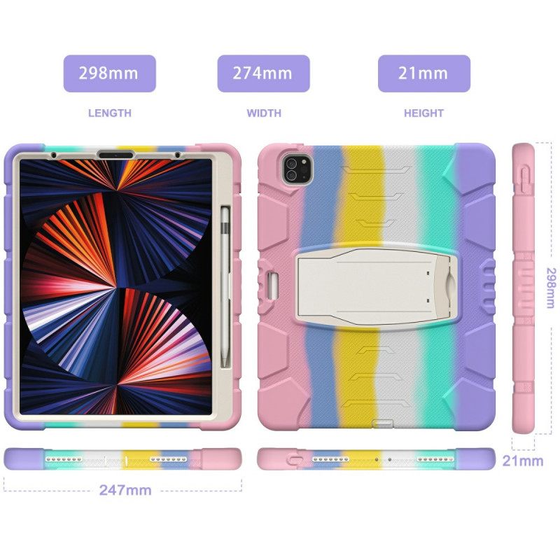 θηκη κινητου iPad Pro 12.9" (2021) (2020) (2018) προστασίας Τριπλή Προστασία Με Χρώμα Υποστήριξης