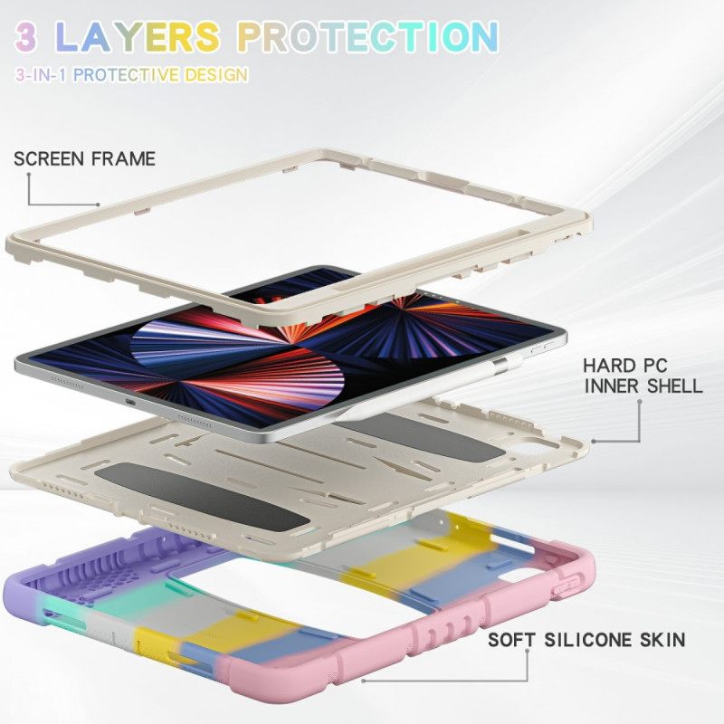 θηκη κινητου iPad Pro 12.9" (2021) (2020) (2018) προστασίας Τριπλή Προστασία Με Χρώμα Υποστήριξης