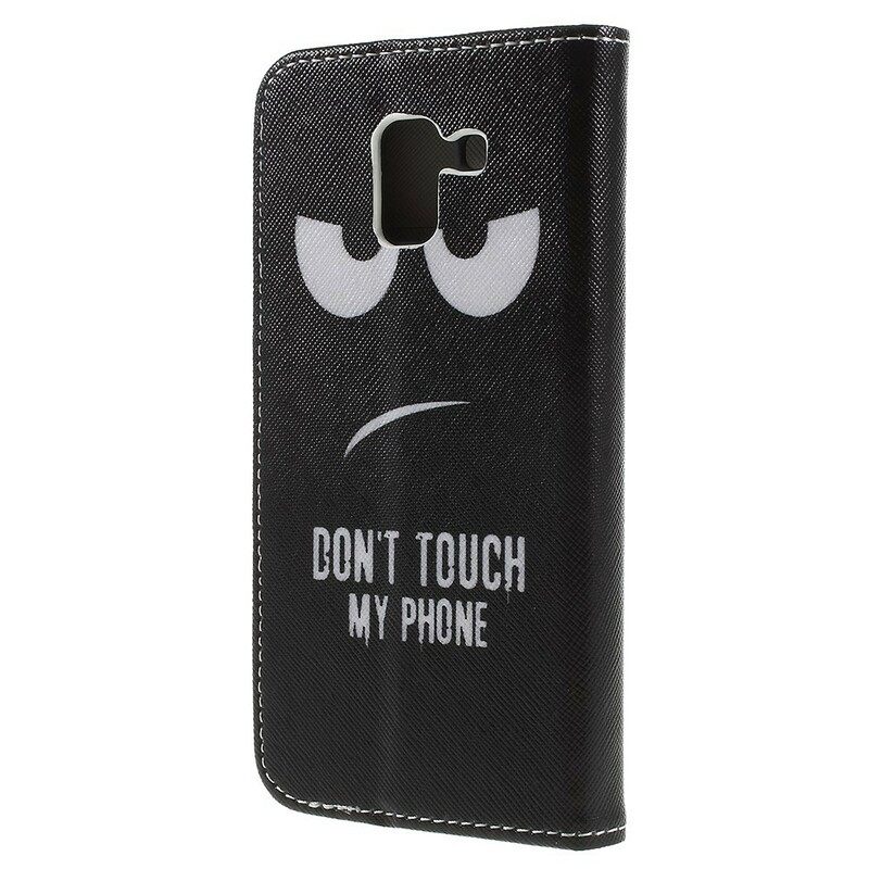 δερματινη θηκη Samsung Galaxy J6 Μην Αγγίζετε Το Τηλέφωνό Μου