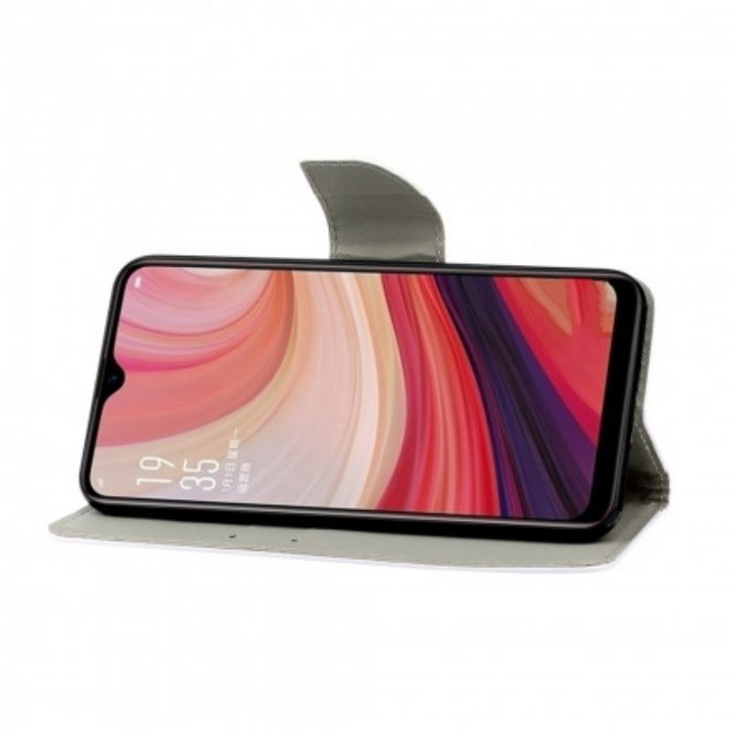 Κάλυμμα Oppo A15 με κορδονι Χρωματιστό Φτερό Με Λουράκι