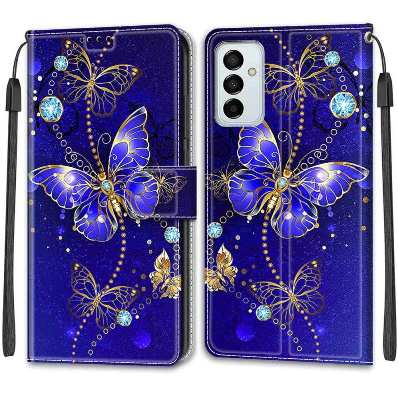 Κάλυμμα Samsung Galaxy M23 5G με κορδονι Ανεμιστήρας Strap Butterflies