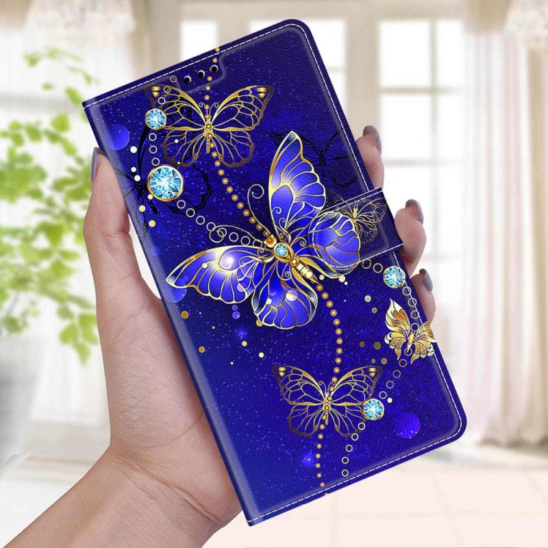 Κάλυμμα Samsung Galaxy M23 5G με κορδονι Ανεμιστήρας Strap Butterflies