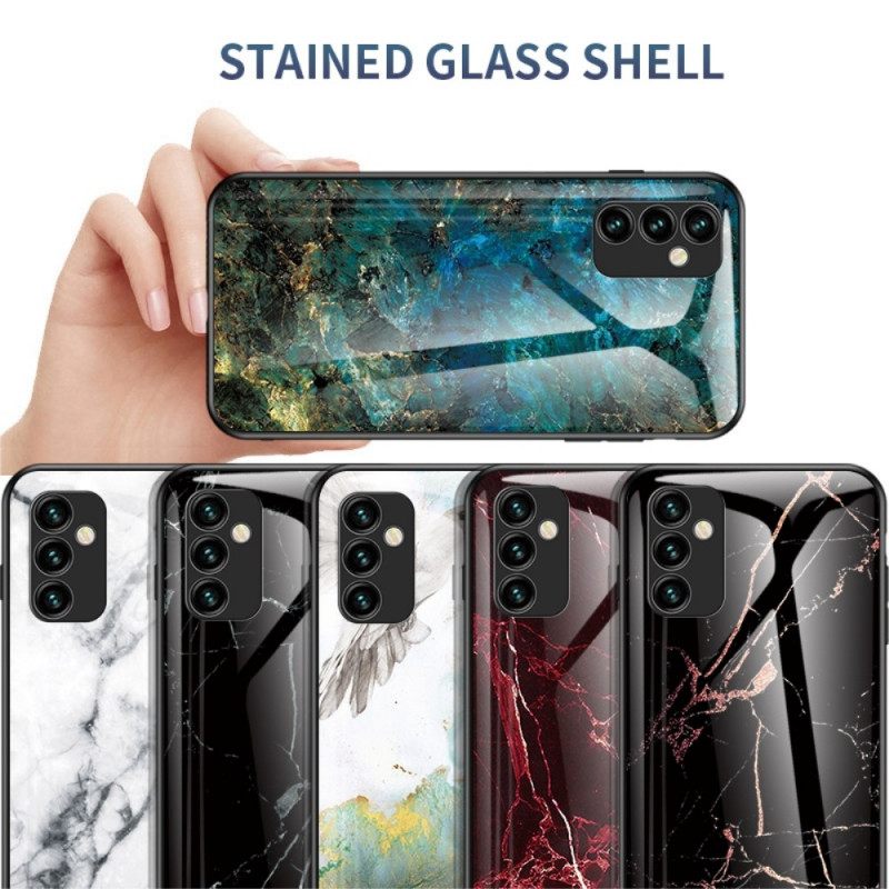 Θήκη Samsung Galaxy M23 5G Γυαλί Με Μαρμάρινα Χρώματα