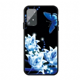 Θήκη Samsung Galaxy S10 Lite Πεταλούδα Και Μπλε Λουλούδια