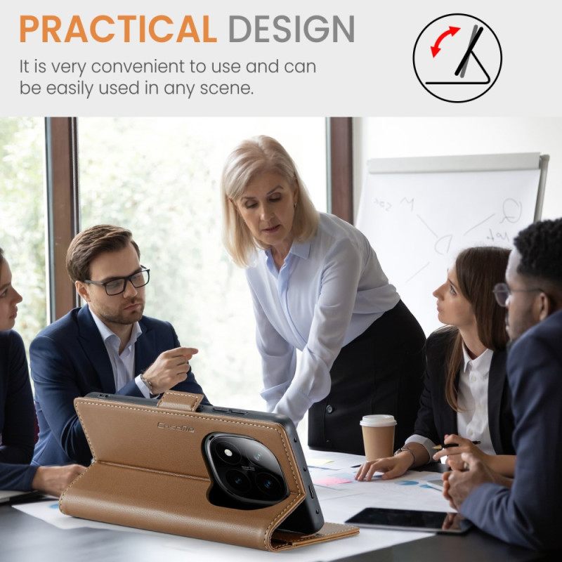 Δερματινη Θηκη Xiaomi Redmi Note 14 Pro Plus 5g Caseme Σιλικόνης