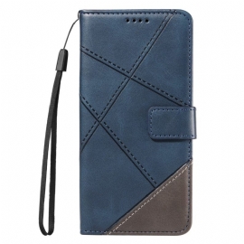 Δερματινη Θηκη Xiaomi Redmi Note 14 Pro Plus 5g Δίχρωμο Ριγέ Strap-on