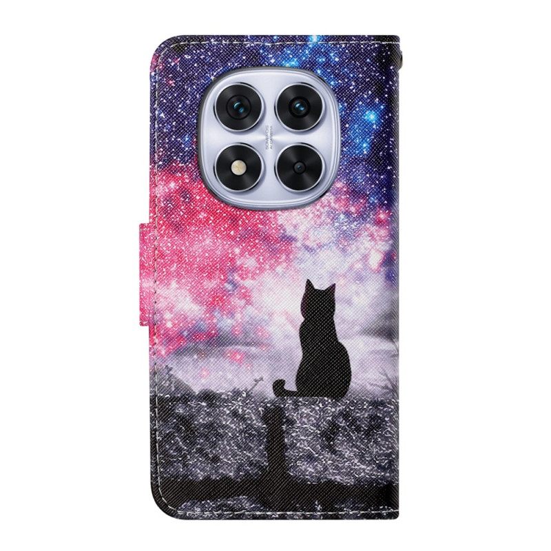 Δερματινη Θηκη Xiaomi Redmi Note 14 Pro Plus 5g Γάτα Γαλαξία Σιλικόνης