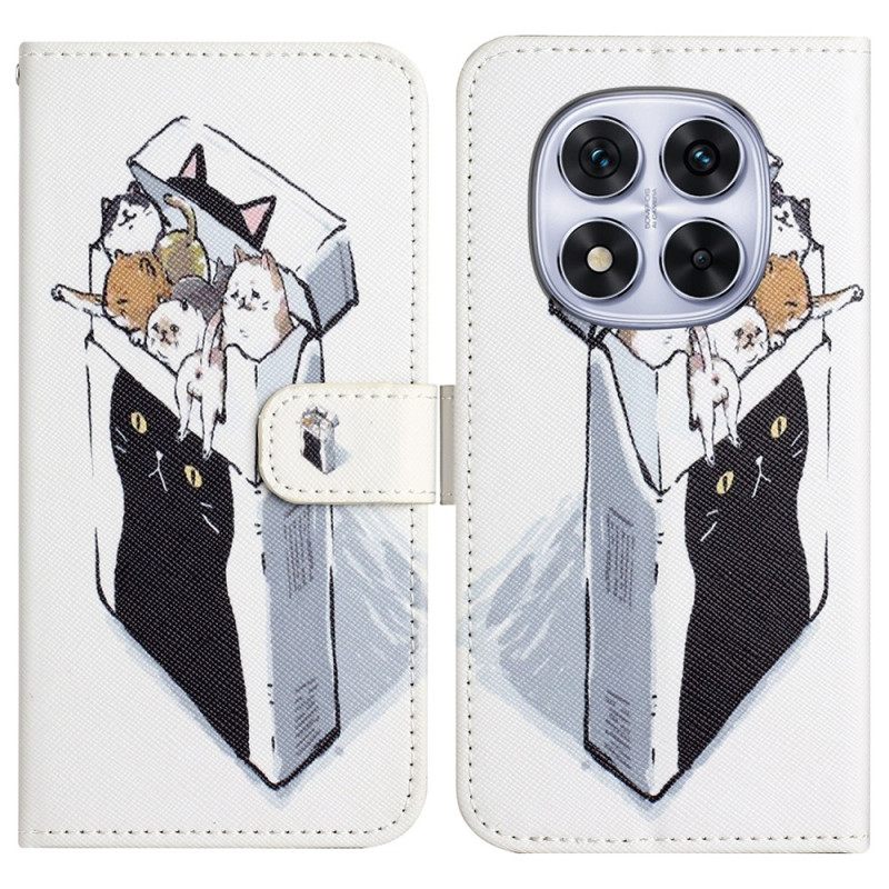 Δερματινη Θηκη Xiaomi Redmi Note 14 Pro Plus 5g Γάτες Στο Κουτί