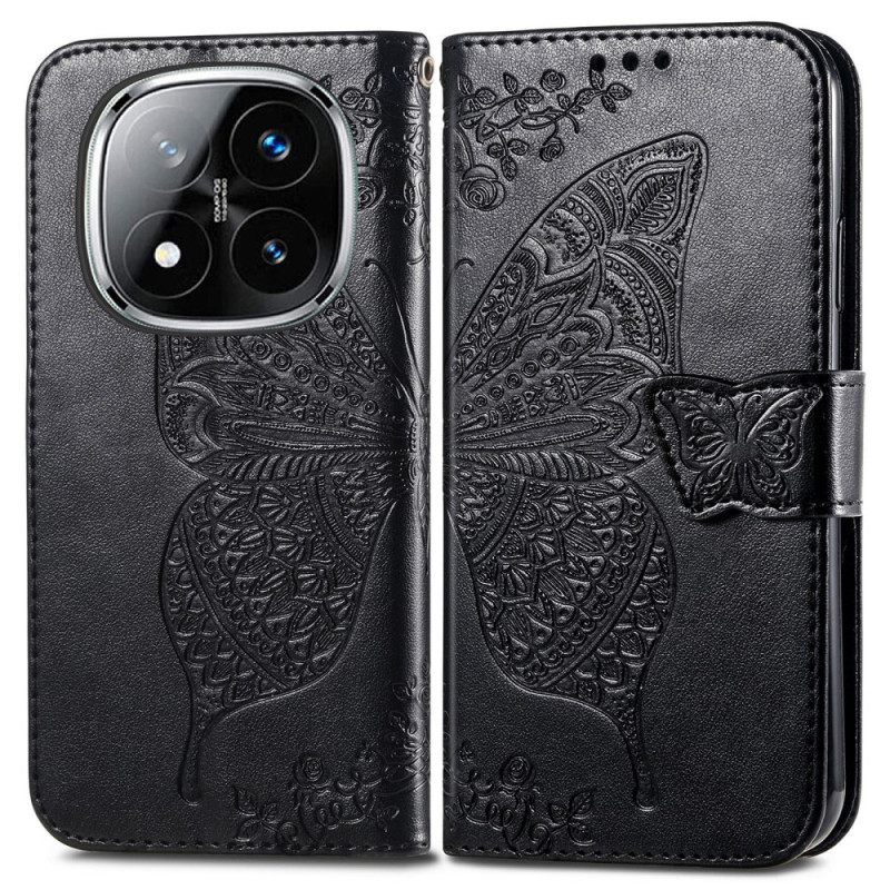 Δερματινη Θηκη Xiaomi Redmi Note 14 Pro Plus 5g Μπαρόκ Πεταλούδα