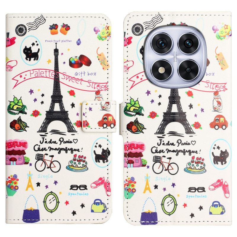 Δερματινη Θηκη Xiaomi Redmi Note 14 Pro Plus 5g Πύργος Του Άιφελ Σιλικόνης