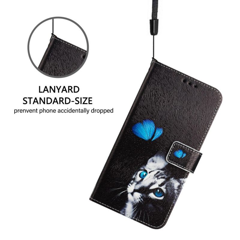 Δερματινη Θηκη Xiaomi Redmi Note 14 Pro Plus 5g Σχέδιο Πεταλούδας Και Γάτας