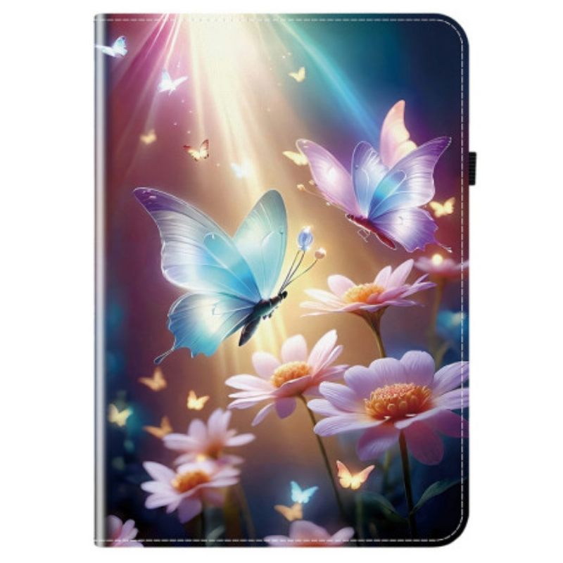 Δερματινη Θηκη Samsung Galaxy Tab S10 Fe Plus Φωτεινές Πεταλούδες