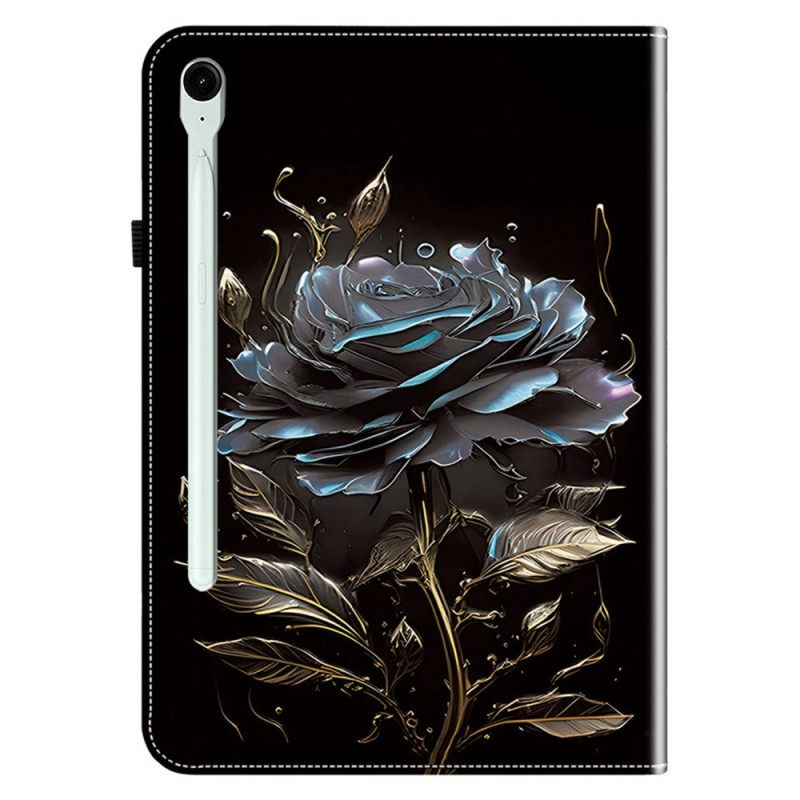 Δερματινη Θηκη Samsung Galaxy Tab S10 Fe Plus Κομψή Προστασία Από Μαύρο Τριαντάφυλλο