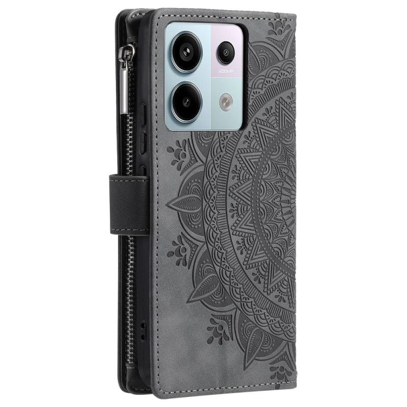 Δερματινη Θηκη Poco X6 5g Πορτοφόλι Mandala Strap