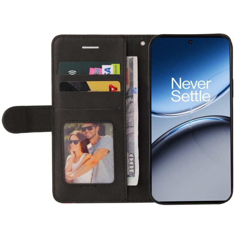 Δερματινη Θηκη Oneplus Nord 4 Δίχρωμη Κυματιστή Γραμμή