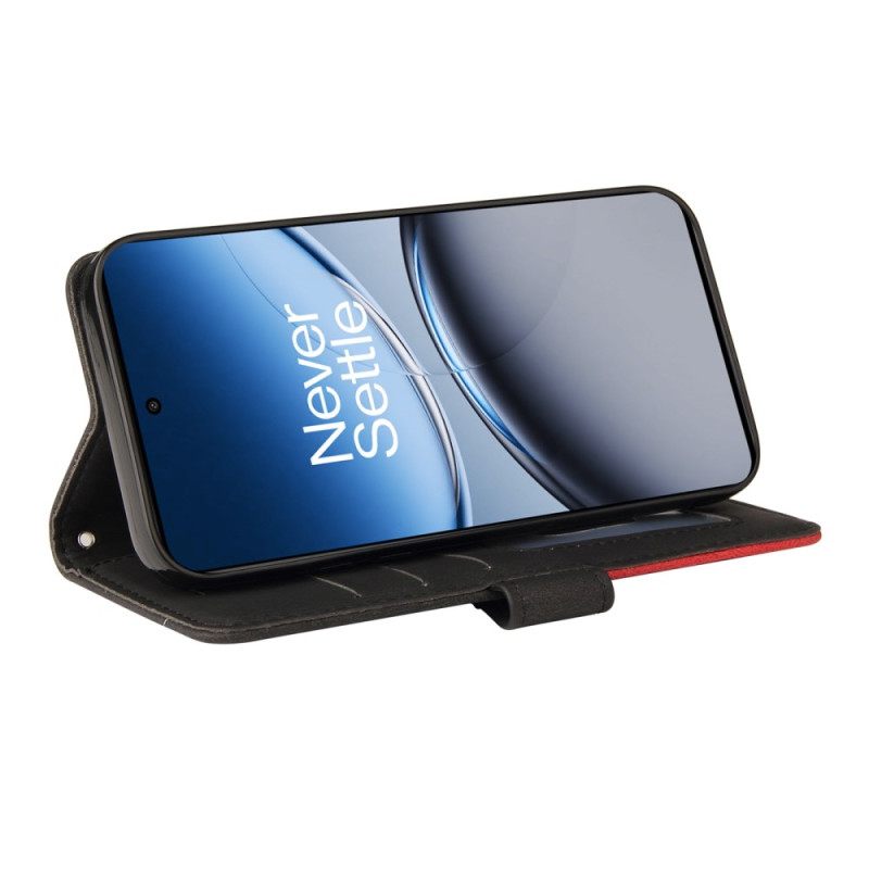 Δερματινη Θηκη Oneplus Nord 4 Δίχρωμη Κυματιστή Γραμμή