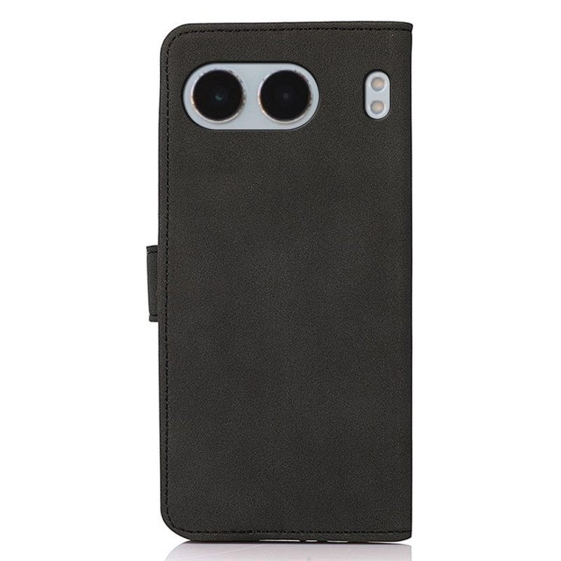 Δερματινη Θηκη Oneplus Nord 4 Khazneh Εφέ Σουέτ Σιλικόνης