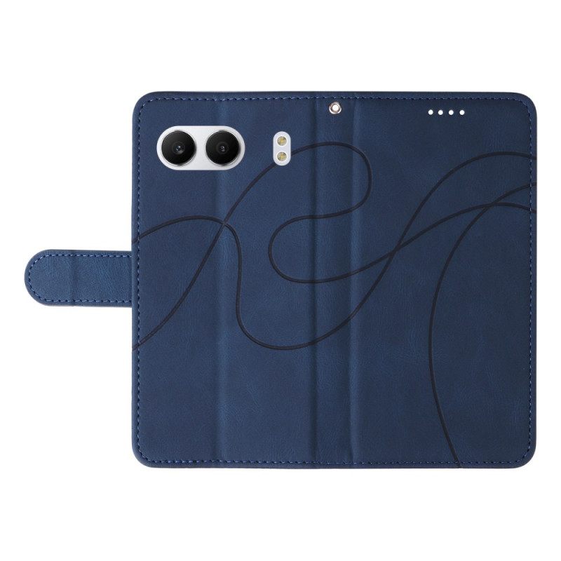 Δερματινη Θηκη Oneplus Nord 4 Κυματιστή Γραμμή Σιλικόνης