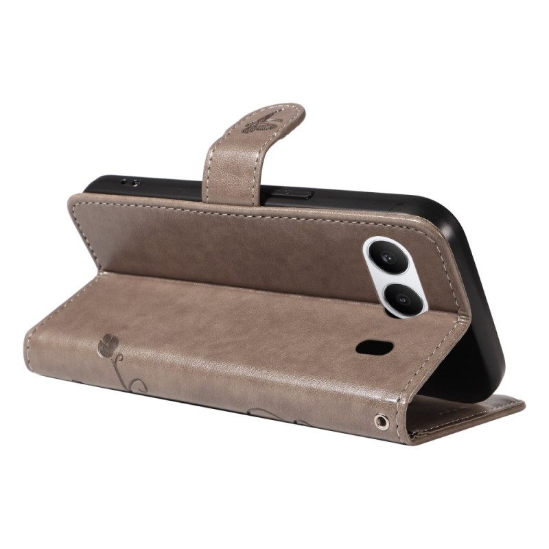 Δερματινη Θηκη Oneplus Nord 4 Λουλουδάτο Σχέδιο