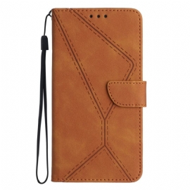 Δερματινη Θηκη Oneplus Nord 4 Λουράκι Με Ρίγες Και Τράβηγμα